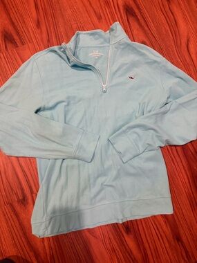 Vineyard Vines Men’s Pale Blue Half-Zip Pullover